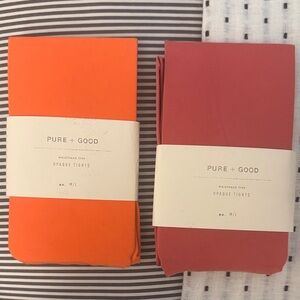 Anthropologie Opaque Tights by Pure & Good - NWT, M/L Orange and Pink
